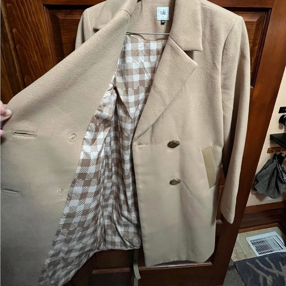 CAbi Heritage Camel Double-Breasted Wool Blend Topcoat - Picture 5 of 8